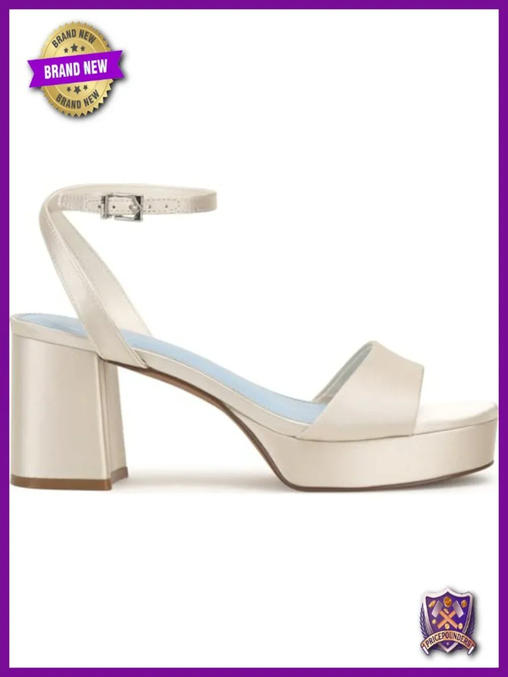 Platform Sandals with Block Heel and Ankle Strap